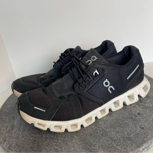 On Running On Cloud Sneakers Tennis Shoes Black White 7